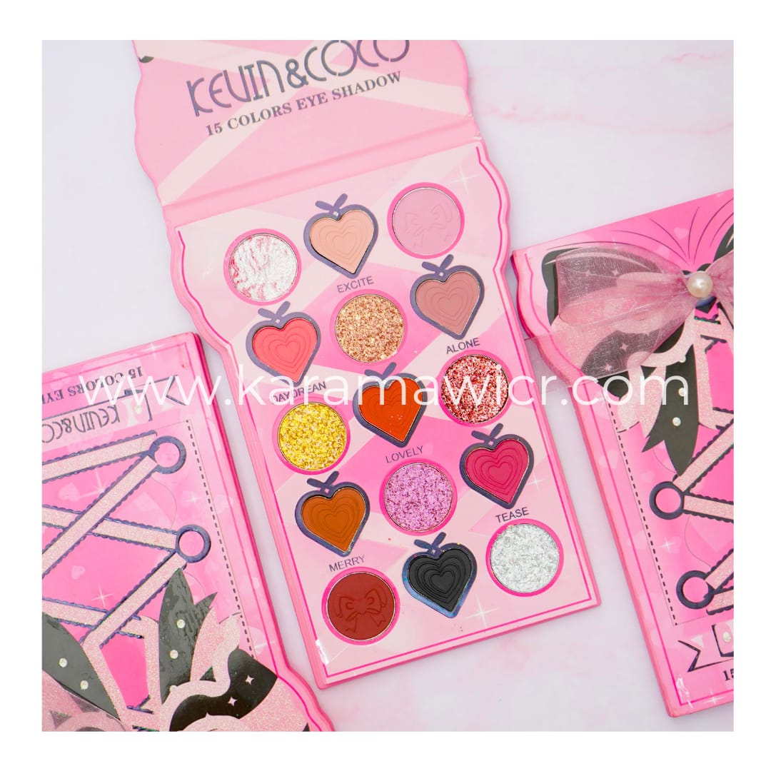 Paleta de Sombras Lacito 15 tonos Kevin & Coco